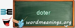 WordMeaning blackboard for doter